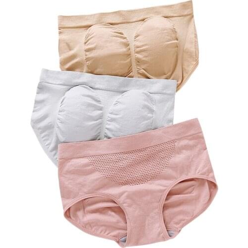 Padded Panties Seamless Bottom Control Panties Slimming Lingerie Women Sexy Underwear Breathable Cotton Ladies Butt Lift Briefs