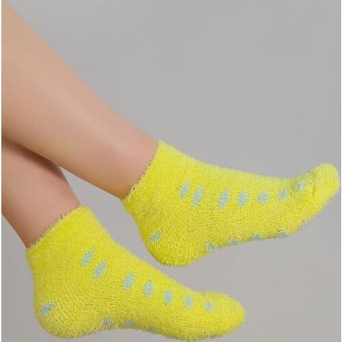 Polka dot Towel Socks Yellow-48500.1114