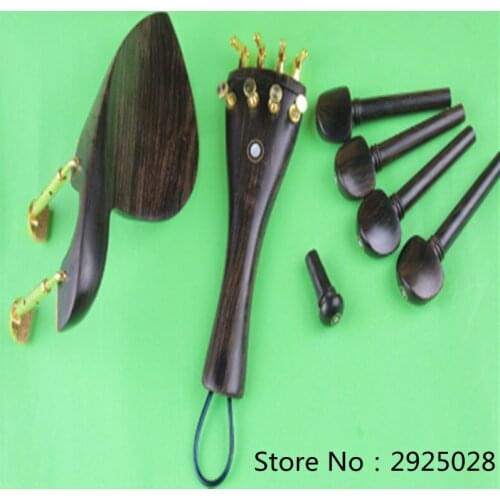 New undyed ebony Luthier viola parts, pegs, tailpiece, chinrest, endpin Free Shipping