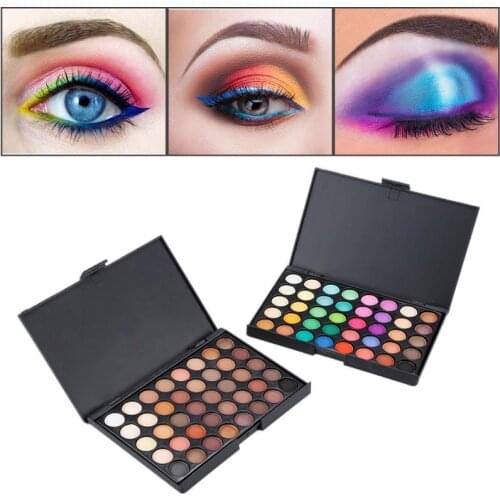 2 Style 40 Color Matte Eye Shadow Makeup Palette With Brush Earth Color Eyeshadow Pallete Waterproof Eyeshadow Beauty Cosmetics