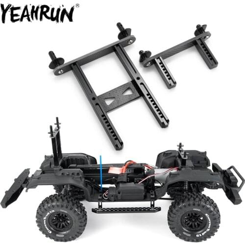YEAHRUN Carbon Fiber Front & Rear Body Post Mounts Set for Traxxas TRX-4 Trx4 1/10 RC Crawler Car Truck Upgrade Option Parts