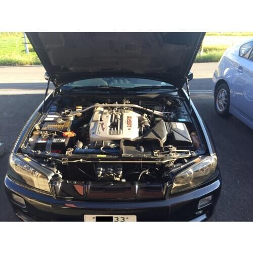 For Nissan GT-R HR34 ER34 1999-2002 Nissan GTR Skyline Coupe Car Carbon Fiber Front Hood Auto Gas Spring Struts Lift Support