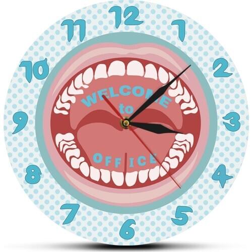 Custom Dentist Name Welcome To Doctor Office Hygienist Teeth Clock Dental Clinic Decor Watch Wall Dentistry Gifts