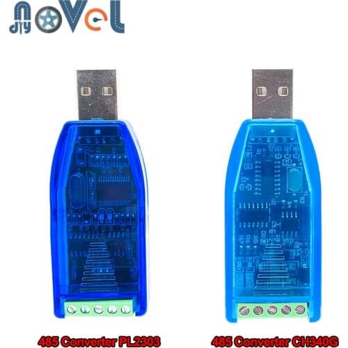 Industrial USB to RS232 RS485 CH340G PL2303 Converter Communication Module Bidirectional Half Duplex Serial Line TVS Protection