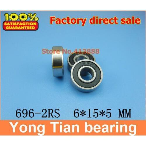 1pcs) The Rubber sealing cover Thin wall deep groove ball bearings 696-2RS 6*15*5 mm
