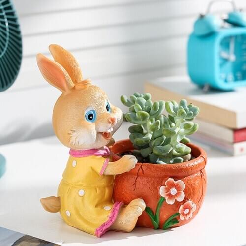 Cute Cartoon Succulent Flower Pot With Drainage Hole Suitable For Growing Small Plants Or Succulents Home Decoration