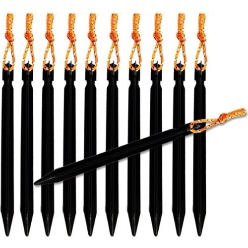 Aluminium alloy triangle peg for outdoor camping you may tie rope on it to fix fishing umbrella or other things