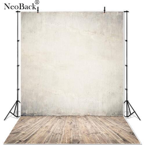 NeoBack Vinyl Lite Rustic Brown Wall Wood Floor Photography Backgrounds Professional Classic Portrait Photo Backdrops Photocall