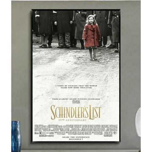 W258 Schindlers List Steven Spielberg Movie Trend Beautiful Fashion Silk Fabric Wall Poster Art Decor Sticker Bright