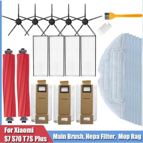 HEPA Filter Side Brush Main Brush for Xiaomi 1s/2 MI Robot Vacuum Roborock S50 S51 S5 Vacuum Cleaner Replacement Accessories