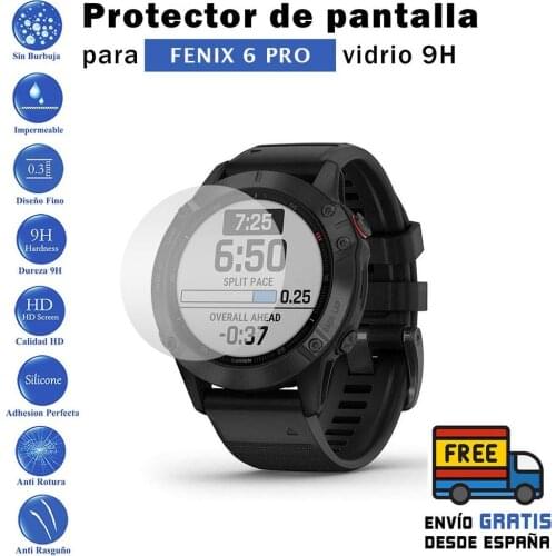 Protector for Garmin Fenix 6 pro. Tempered glass watch glass