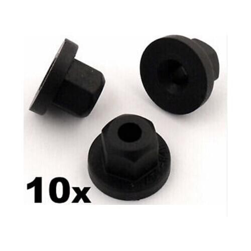 10x For Audi Plastic Nuts- Unthreaded 4mm diameter hole Engine Undertray Splashguard