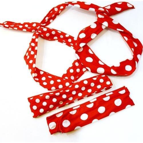 New arrival womens DIY bow-knot headband korea style Dot women hair accessories Warm red headbands for girl elegant headwear