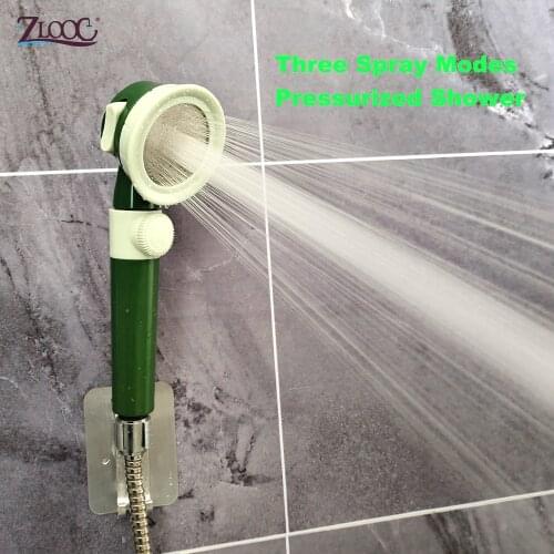 Zloog 3 Modes Adjustable Pressurized Shower Head High Pressure Bathroom Handheld Anion Spa Shower Head Nozzle with Stop Button