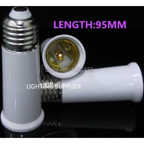 10pcs PC material E27 to e27 LED socket adapter Led Light Bulb base Lamp Holder stable extention long E27-e27 converter