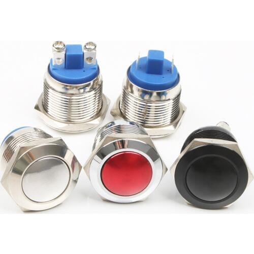 19mm Aluminum oxide press button switch ball shaped 1NO momentary Car domed waterproof auto reset Push Button Switch