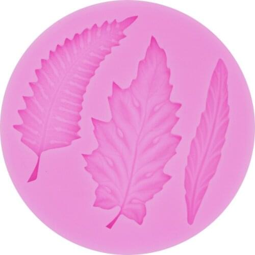 3 leaf silicone mold cake chocolate fondant tools 15-441