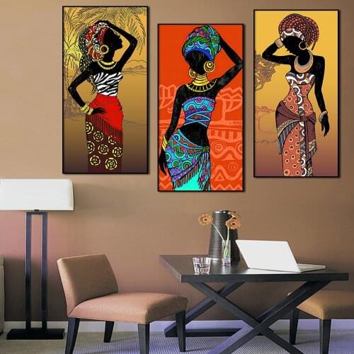 3 panel Abstract Women Painting Wall Art Pictures Figure Posters and Prints Cuadros For Living Room Home Decoration