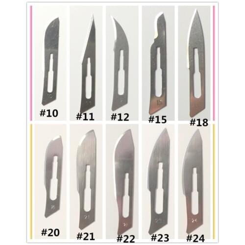 50Pcs/lot Disposable Sterile Surgical Scalpel Blades Sharp Knife #10—#24 Dental Medical 10 Size