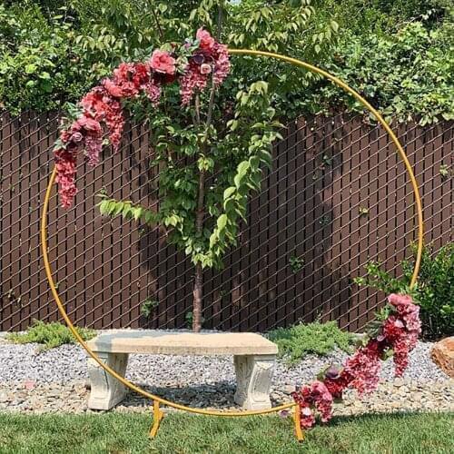 7.9Ft circle Wedding Arch Wedding mariage round backdrop arch Background Decorative Props DIY Round Party Shelf Flower