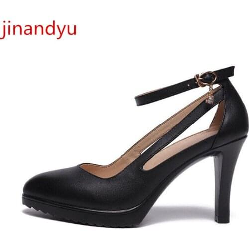 8/11cm High Heels Plus Size 43 Red White Black Pump Heels Pointed Toe Wedding Shoes Platform Heels Ladies Dress Party Shoes