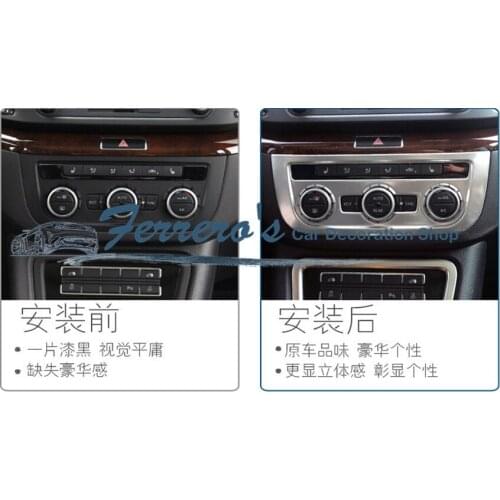 For 2013 SEAT Alhambra Stainless Steel Car Stickers OF Central Air Conditioner Knob Decoration Car-Styling