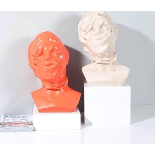 Home Living Room Decoration FRP Statues Abstract Sculptures Hotel Lobby Art Ornament Light Luxury Character Tabletop Ornaments