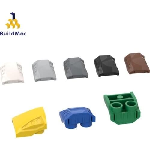 BuildMOC Compatible Assembles Particles 44675 2x2 curved decoration Building Blocks Parts DIY electric E