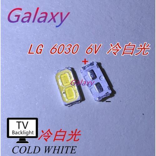 For 2000PCS LG SMD LED 6030 6V 1W Cold White For TV Backlight LED Beads best quality LATHT420M