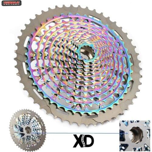HIMALO MTB 11 Speed 9-50T and 12 Speed 9-50T Ultralight XD Bicycle Cassette Rainbow Full steel Mountain Bike Flywheel Sprocket