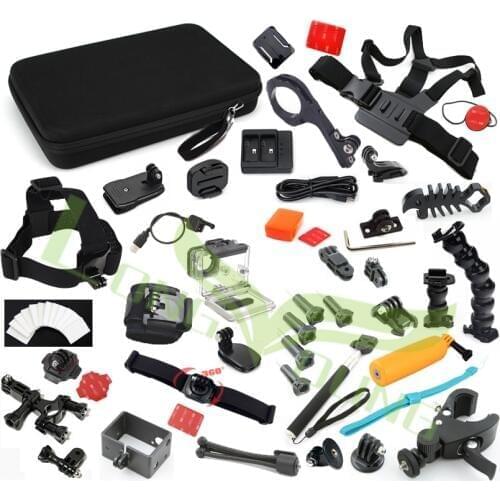 Ms.L.Meilyadigital Go pro accessories kit for GoPro Hero4 3 3+go pro sjcam Storage Case Head Chest Monopod Ski Surf Mount