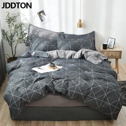JDDTON 2020 New Bedding Set Classic 4pcs/set Bed Linen Duvet Cover Set AB Side Bed Sheet Set Pillowcase Cover BE039