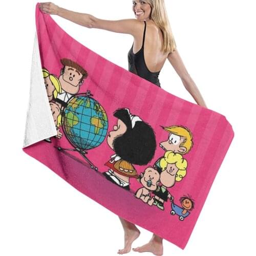 Mafalda swimming Textile Towel Adult Absorbent Bath Towel Women/man Robes Towel Microfiber Fabric Towel 130X80 cm