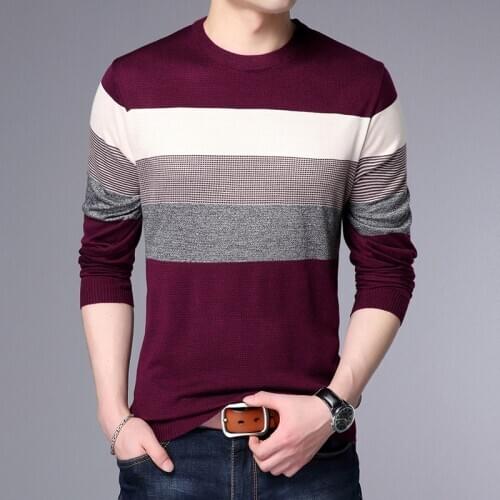 Mens Sweaters 2020 Winter New Arrival Korean O-Neck Sweater Men Brand Clothing Knitted Pullover Male Long Sleeve Men Clothing