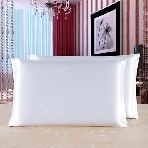 Pure Silk Pillowcase Natural Mulberry Silk Pillowcase For Hair And Skin Bedding Solid Color Silk Pillow Cover With Hidden Zipper