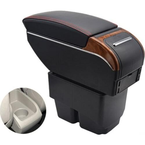 Arm Rest For Ford Fiesta 3 MK7 Armrest Box Center console central Store content box with cup holder USB interface