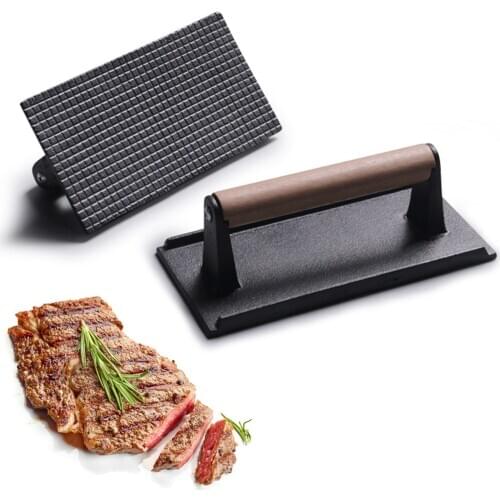 Barbecue Squid Press Plate Barbecue Tools Grill Press Cast Iron Meat Press Steak Weight Bacon Press BBQ Cast Iron Pressure Plate