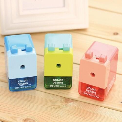 Manual Colorful Pencil Sharpener Mechanical Durable School Pencil Sharpener Creative Students Stationery School Supplies 1pcs