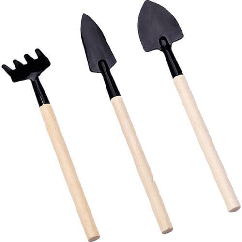 Gardening Tools Three-piece Set Mini Garden Tools Small Shovel Rake Spade Succulents Potted Planting Tools