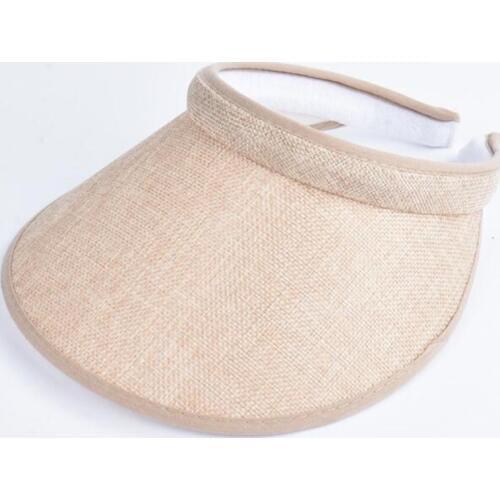 Seioum Spring Summer Autumn New Big Wide Brim Straw Sun Visors hat Women/Gilr Fashion Empty Top Caps Parent-child cap