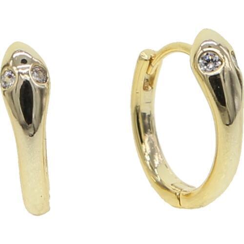 Gold filled simple cute lovely animal design Snake huggie hoop earring for women classic trendy jewelry