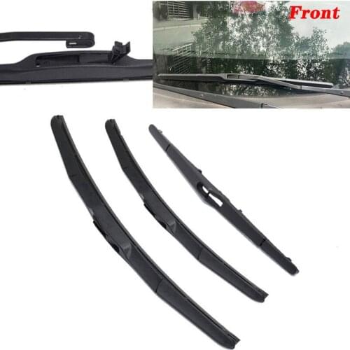 Car Front & Rear Wiper Blades Set For Toyota Yaris MK2 2005-2011 Windshield Windscreen Wiper blade