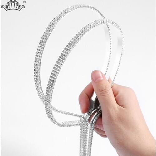 Fashion Crystal Hair Accessories for Women Long Tassel Tiaras Women Girls Hairbands Ladys Headwear Hair Jewelry