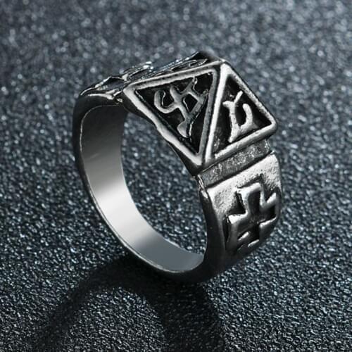 Gothic Vintage Exaggerated Unique Ring Mens Personality Punk Fashion Metal Jewelry Accessories Gift