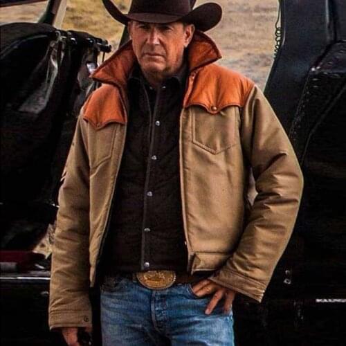 YUTU&MM Homemade Kevin Costner Yellowstone John Dutton Cotton Jacket Thicken Autumn and Winter New Tops