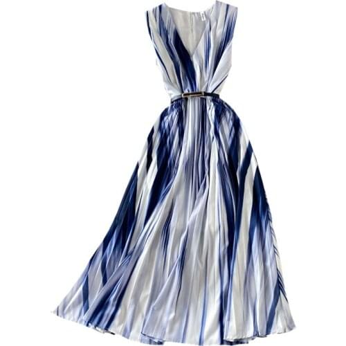 2021 Fashion Women Summer Dress Sleeveless V Neck Chic Lady Party Dresses Fashion Elegant Banquet Vestidos Elegant