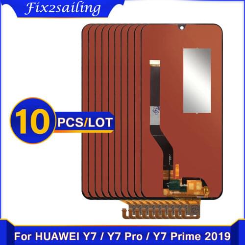 10 pcs/lot For HUAWEI Y7 2019 LCD Display Touch Screen Digitizer For Huawei Y7 Pro 2019 / Y7 Prime 2019 DUB-LX3 LX1 L23 L21 LCD