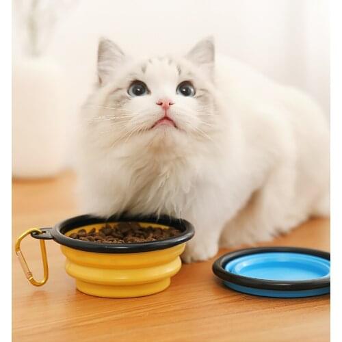 1000ML Pet Bowl Folding Silicone Travel Dog Cat Bowls Portable Puppy Food Water Container Feeder Dish