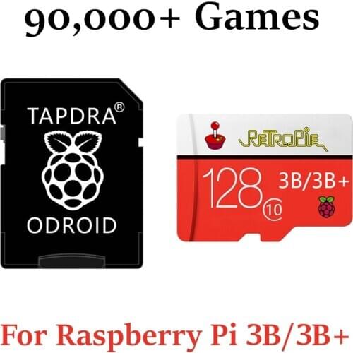 128G RetroPie 90,000+ Games MicroSD Card for Raspberry Pi 2, 3 & 3B+ Emulation Station