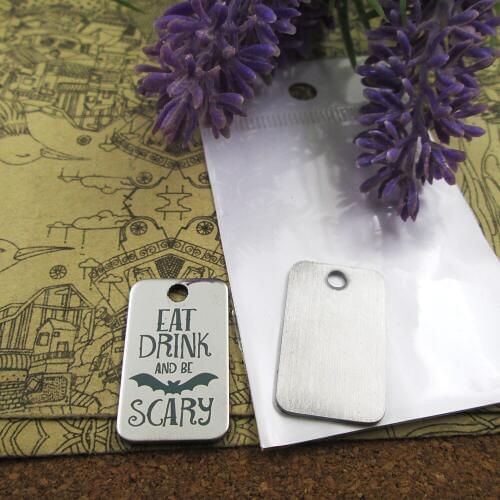 20pcs--"eat drink and be scary"stainless steel charms more style for choosing DIY Charms pendants for necklace